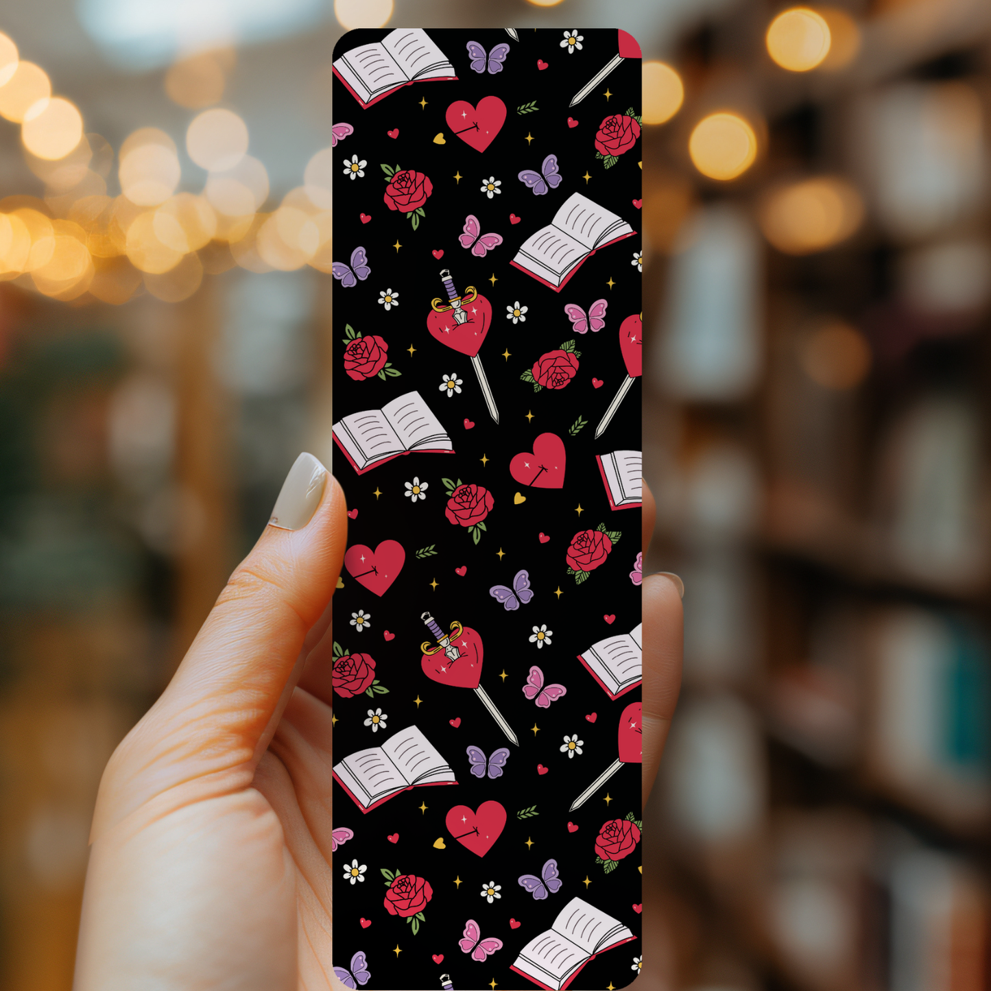 Romantasy Readers Floral Bookmark | Soft Matte Laminated 